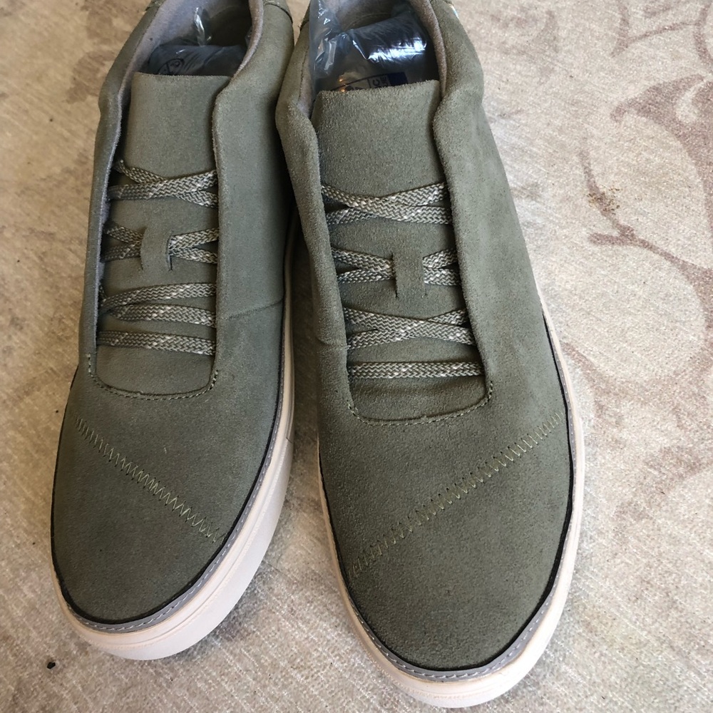 💙Woman’s Tom’s soft green suede high tops size 11 woman’s - Picture 3 of 9